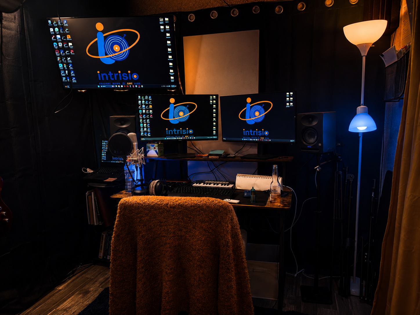 Behind the boards — the mixing workstation