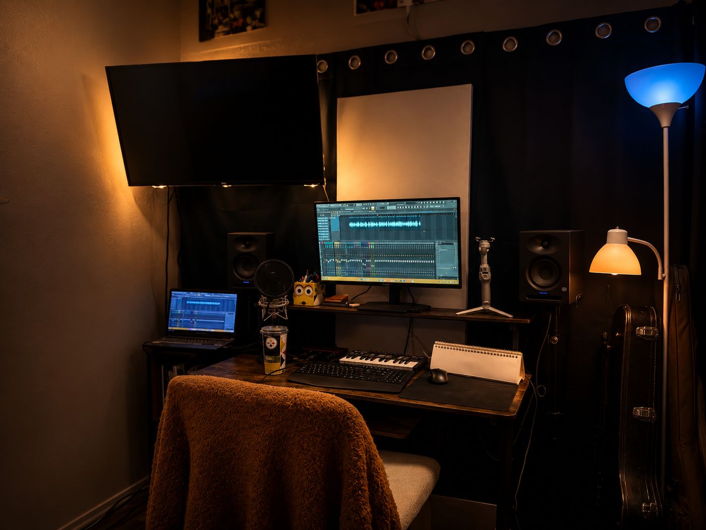 Late night at the studio