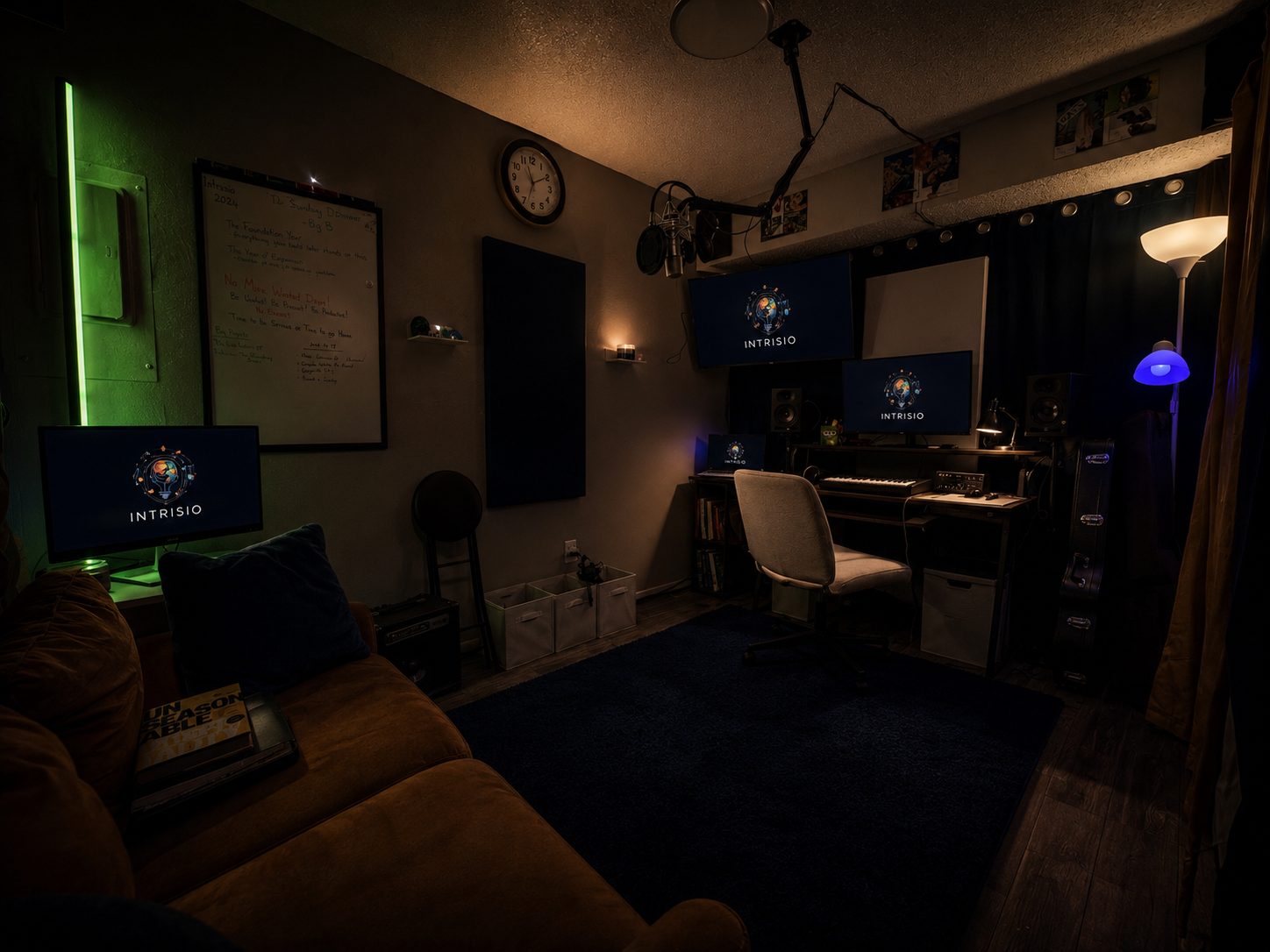 Inside the Intrisio Studios recording room